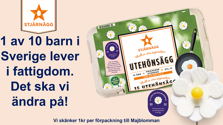 STJÄRNÄGG STÖTTAR MAJBLOMMAN