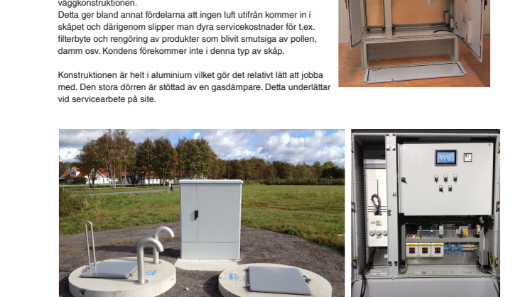 Teknikskåp för pumpstationer