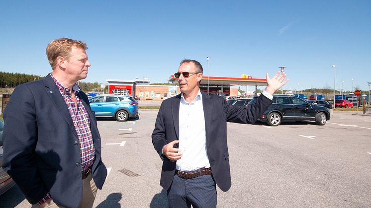 Ole Bang Pedersen, VD på Öresundsporten AB, på Skåneporten i Örkelljunga.