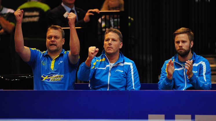 Pressträff med svenska bordtennislandslaget