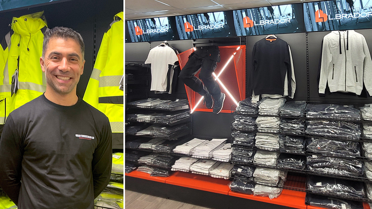 FOKUS PÅ HMS: Mariwan Ahmadi er daglig leder i den nye butikken Oslo Workwear.