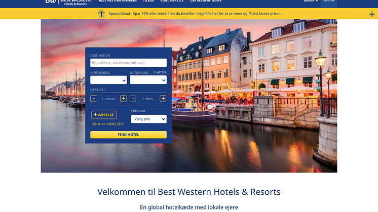 Best Western Hotels & Resorts lancerer ny hjemmeside