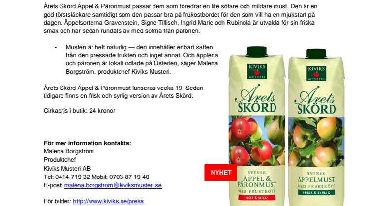 En lite sötare must från Österlen