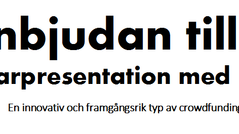 Inbjudan till investerarpresentation med Pepins - en innovativ och framgångsrik typ av crowdfunding