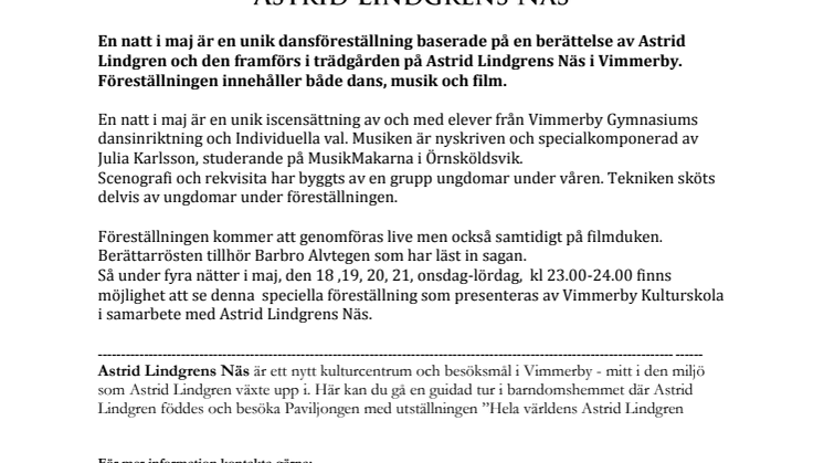 En magisk dansföreställning på Astrid Lindgrens Näs