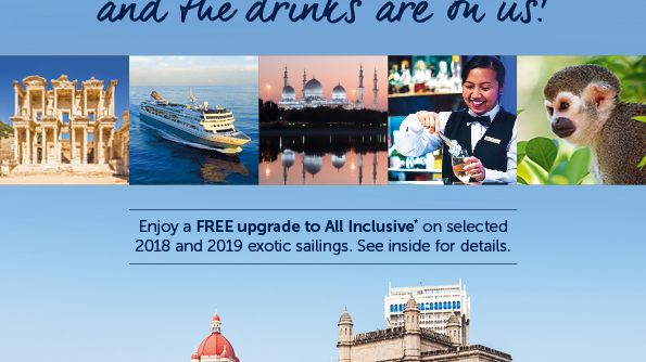 Raise a glass (or two!) for free on a 2018/19 exotic fly-cruise with Fred. Olsen 