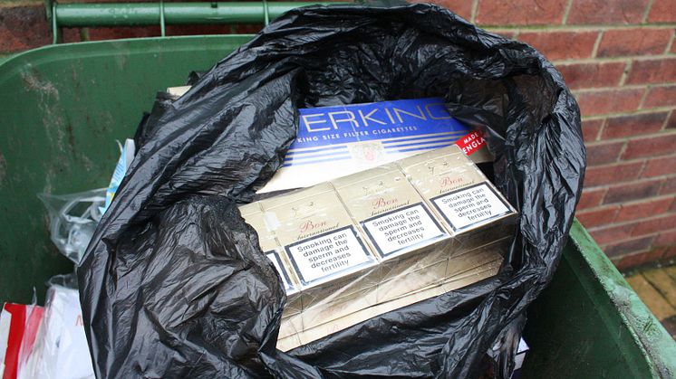 Op Kathmandu cigarettes seized by HMRC in bin