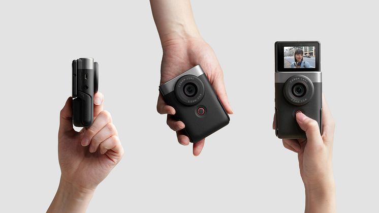Filmopptak i 4K UHD, kvalitetsmikrofon, innebygd stativ og 14 unike fargefiltre. Nye Canon PowerShot V10 er et perfekt verktøy for vlogging.