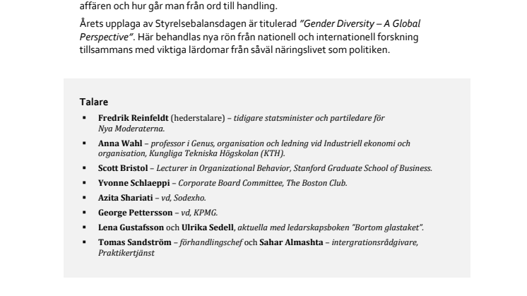 Styrelsebalansdagen 19 maj  
