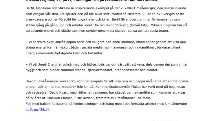 Här är profilerna som visar upp Umeåenergin 