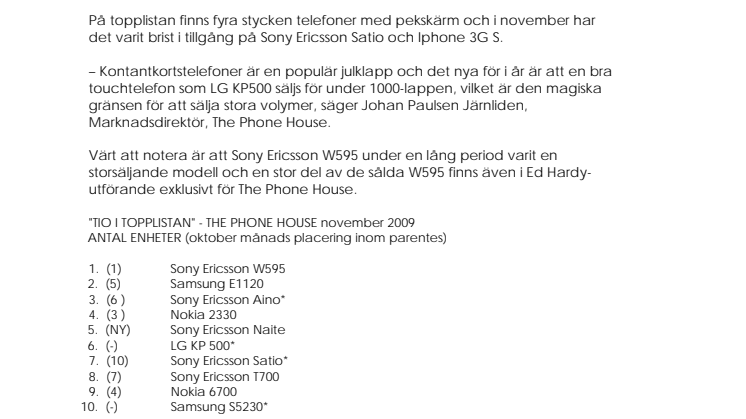 Topplistan: Billiga touchtelefoner klättrar på listan