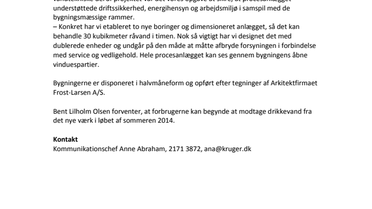 Hørning investerer i fremtidens vandforsyning