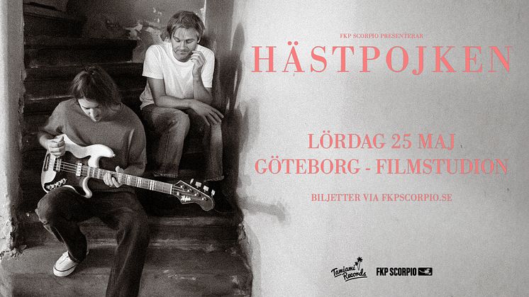 Hästpojken gör stor konsert på hemmaplan – 25 maj spelar de på Filmstudion i Göteborg!