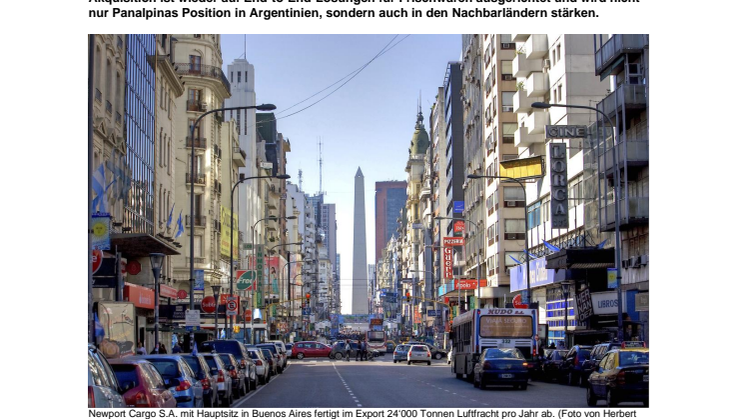 Ausbau des Panalpina Perishables Networks geht in Argentinien weiter