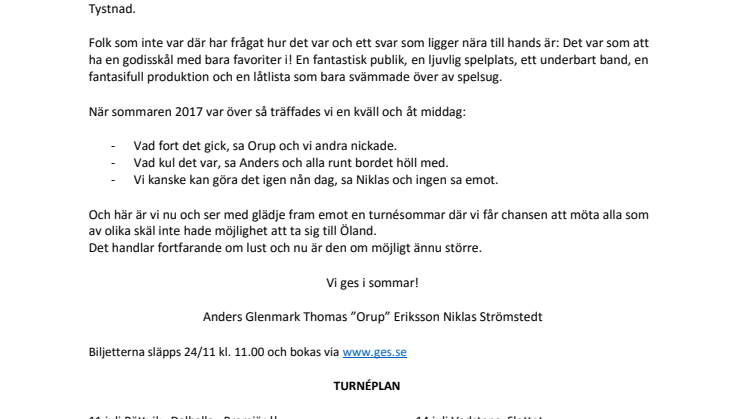 Det var för kort och för kul - Glenmark, Eriksson och Strömstedt