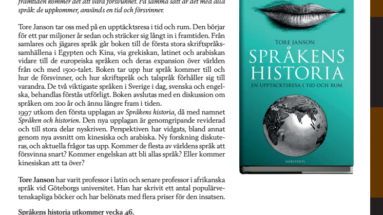 Språkens historia - En upptäcktsresa i tid och rum