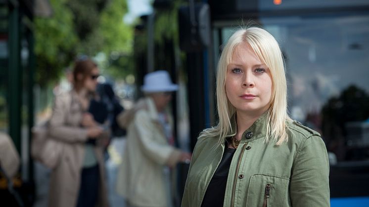 Malin Karlsson (MP), trafikpolitisk talesperson i Stockholms läns landsting. Fotograf: Fredrik Hjerling