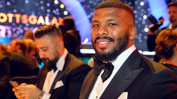 Badou Jack under Idrottsgalan den 15 januari 2018 i Stockholm.