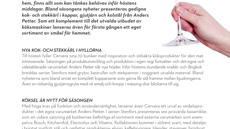 Nyheter på Cervera - Matlagning i fokus