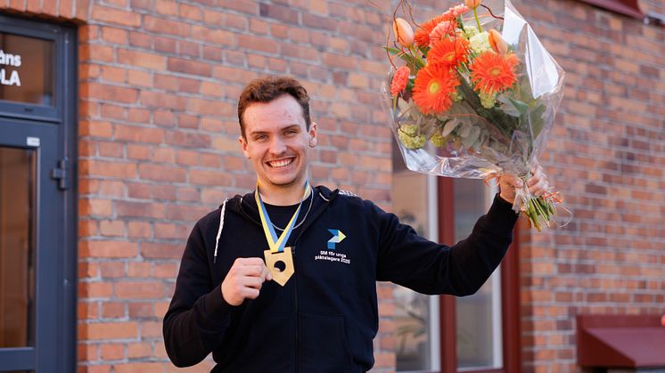 Emil Persson, vinnare i SM för unga plåtslagare 2025
