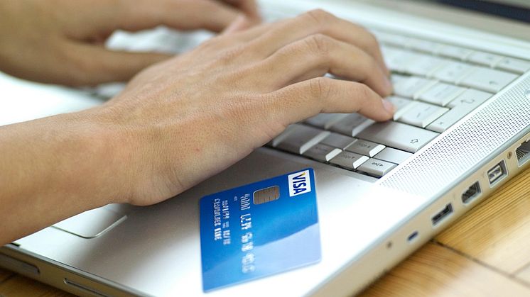 Online Shopping Visa Karte Laptop
