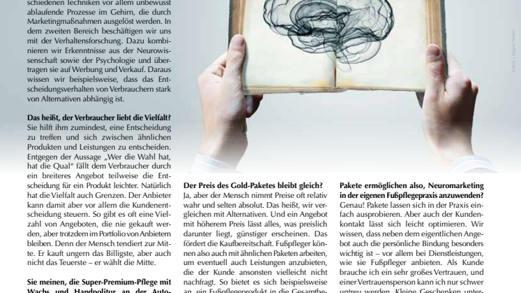 Der Blick ins Gehirn: Erkenntnisse aus dem Neuromarketing für die Fußpflegepraxis