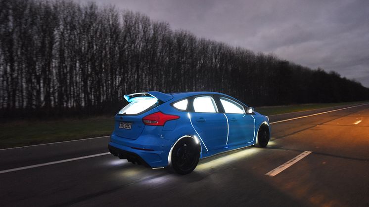 Ford Focus RS med artificiell intelligens-teknologi.