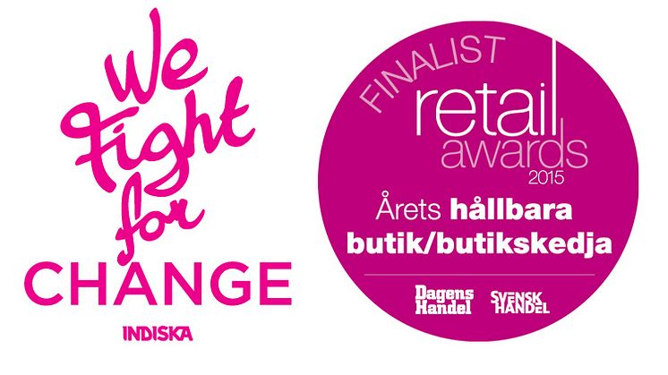 INDISKA är en av tre finalister i kategorin Årets Hållbara butik i Retail Awards 2015.