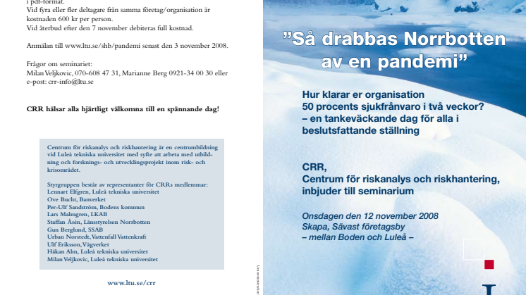 Panik eller plikt vid pandemi? - En krisövning i miniformat för makthavare