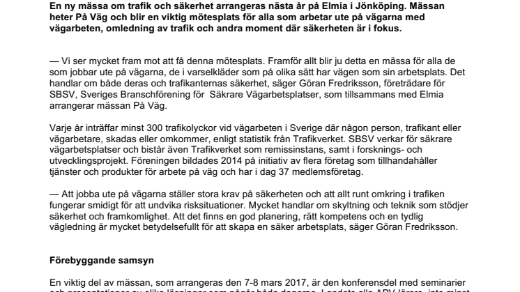 ​Ny mässa om säkerhet på väg till Elmia