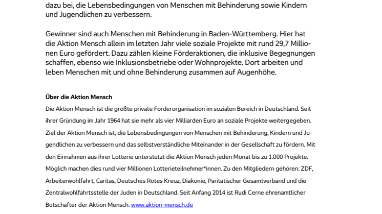 Ortenaukreis: Glückspilz gewinnt 250.000 Euro bei Aktion Mensch 