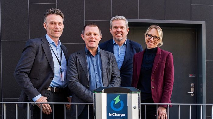 Mattias Lindblom, Vattenfall, Leif Klasson och Håkan Svärd, Elektroskandia samt Susanne Timan, Vattenfall.