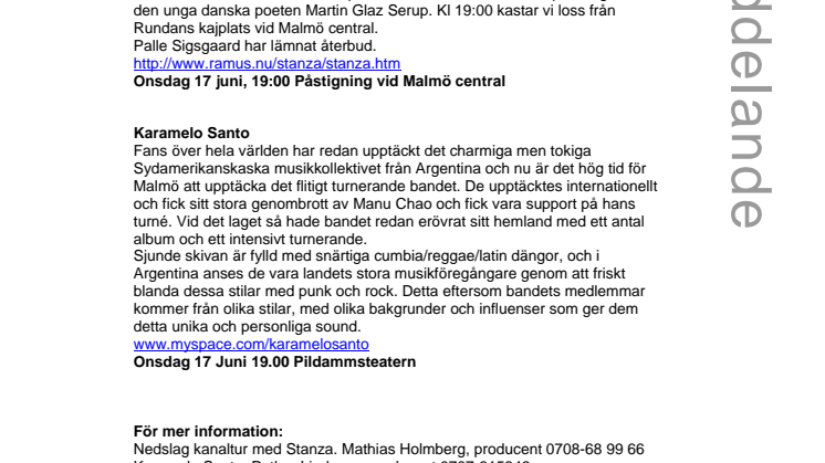 Poesi på kanalen och argentinsk cumbia 