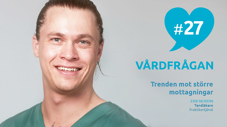 Tandläkare Erik Nordin går mot strömmen - byter den större kliniken mot den mindre.
