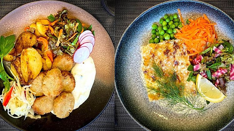 Vecka 12 serverade Kävlinge kommuns skolor och förskolor en extra klimatanpassad meny med lite ovanligare innehåll än vad normalt serveras. Två av rätterna var “Vegetariska nuggets, ugnsrostade rotfrukter med potatis och en raitasås” och “Vårhavslasa