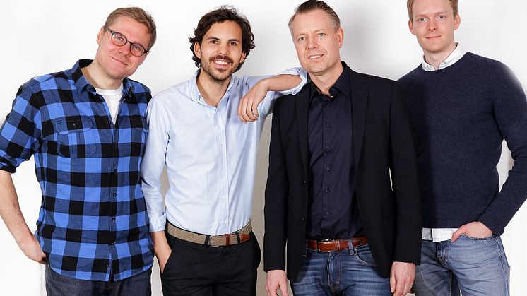 Joakim Rasmuson, Markus Romeis, Magnus Thesen & Daniel Cassel från Anymaker, fotograf Victor Ackerheim