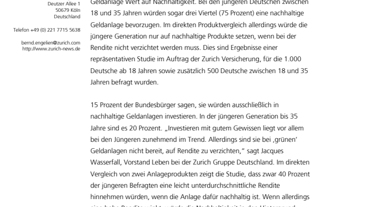 Geldanlage: Nachhaltigkeit ja – aber nur solange die Rendite stimmt