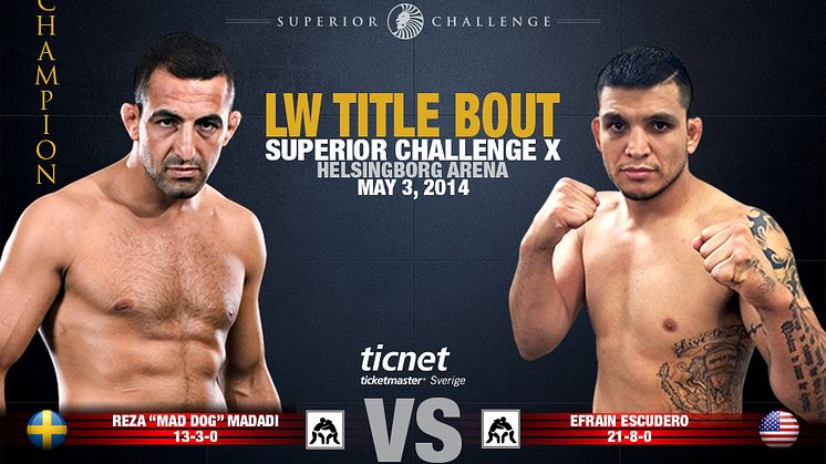 Reza Madadi möter amerikanen Efrain Escudero på Superior Challenge