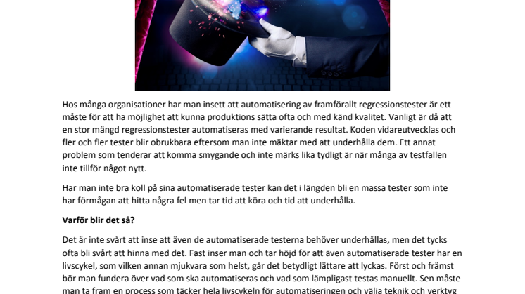 Testautomatiseringens magi!