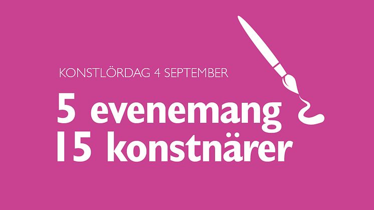 Det blir konst i alla former, när Konstlördag går av stapeln i Piteå 4 september.