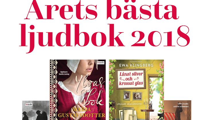 Fyra av förlagets böcker är nominerade till Årets bästa ljudbok