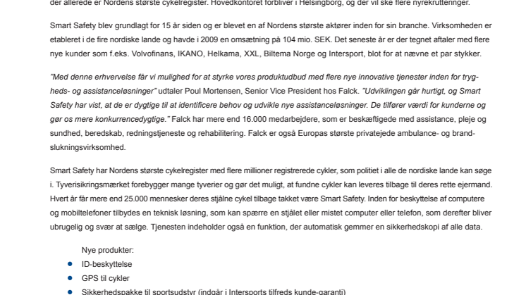 FALCK BLIVER NY EJER AF SMART SAFETY