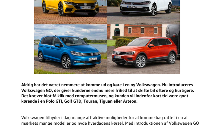 Start. Parat. Volkswagen GO