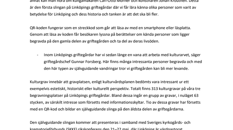 Lär känna Johan Krouthén och andra linköpingspersonligheter på Centrala griftegårdarna 