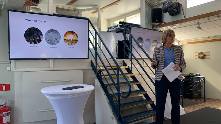 World Bank water expert Jennifer Sara stressed that innovation was vital for a water scarce world 