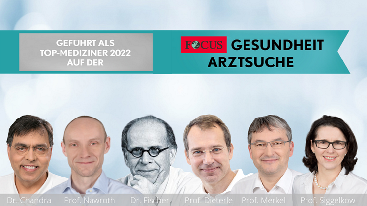 Sechs amedes Expert*innen unter den Focus Top Medizinern 2022