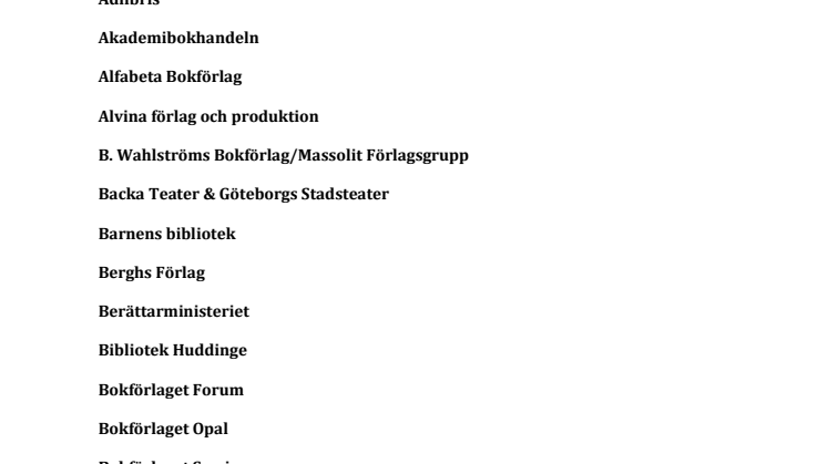 Nätverkets medlemmar 10 sep