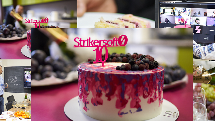 Strikersoft 10 year cake and digital celebration 