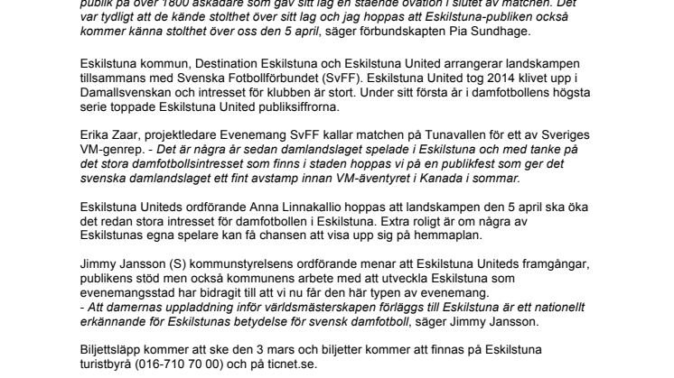 ​Sverige-Schweiz på Tunavallen i Eskilstuna