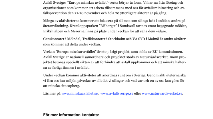 Ingen mat i soporna när Europa minskar avfallet